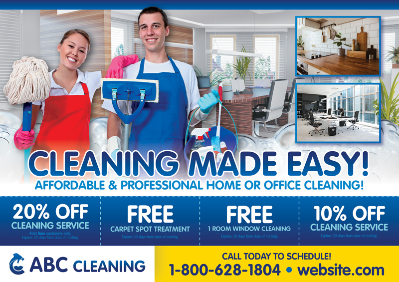 Janitor And Maid Service Direct Mailer Idea